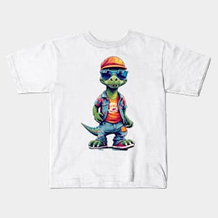 Funny Whimsical Dinosaur Kids T-Shirt